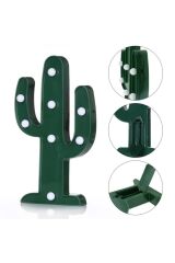 Sevimli Kaktüs Dekoratif Pilli Led Işıklı Masa Gece Lambası