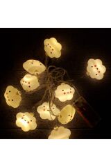 Beyaz Bulut Dekoratif Şerit Led Işık Zinciri Parti Süslemeleri