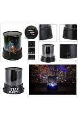 Star Master Pilli Projeksiyonlu Led Yıldızlı Renkli Gece Lambası