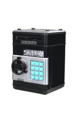 Şifreli Kasa Atm Elektronik Kumbara Oyuncak Dijital Atm Siyah