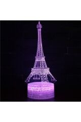 Eyfel Kule Görünümlü Kumandalı 7 Renkli 3d Masa/gece Lambası