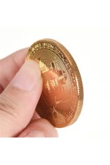 10 Adet Bitcoin Madeni Hatıra Parası Hediyelik Dekoratif Metal Sikke