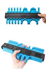 Şablon Şekil Tarağı Kontur Ölçüm Cetveli Büyük Boy Ahşap Fayans Şekillendirme Kalıbı 25 Cm