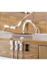 Yapışkanlı Kablo Tutucu Klips 3 Renk 60 Adet Kablo Düzenleyici Ve Toplayıcı Aparat