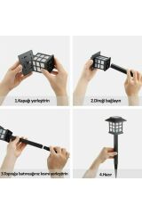 Güneş Enerjili Sokak Lamba Tasarımlı Solar Bahçe Aydınlatması