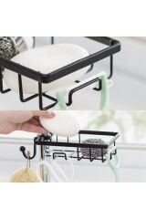 Paslanmaz Çelik Mutfak Banyo Musluğuna Sabitlenebilir Sabunluk