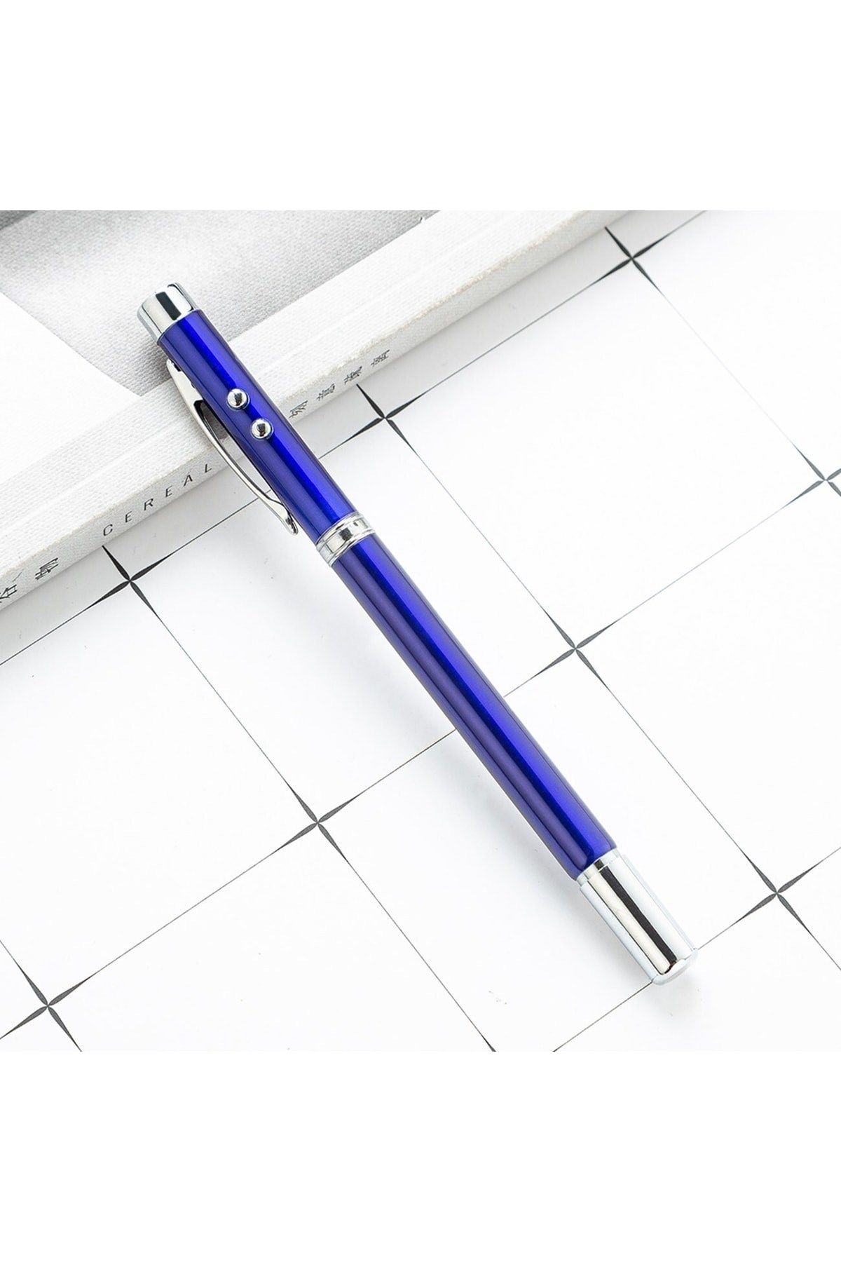 Lazer Işıklı Teleskopik Uzayabilen Sunum Yapma Kalemi Çubuğu Mavi