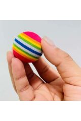 3 Adet Kedi Oyuncağı Sünger Kedi Köpek Çiğneme Oyun Topu 4,2 Cm