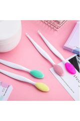 2 Adet Dudak Fırçası Peeling Etkili Gözenek Siyah Nokta Temizleyici Akne Giderici Çift Yönlü Fırça