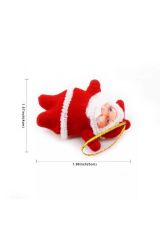 Noel Baba Çam Ağaç Süsü 12'li  Yılbaşı Dekor Ağaç Süsü