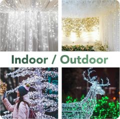 Akar Perde Led Beyaz Işık 3*2 Metre Dış Mekan Süsleme