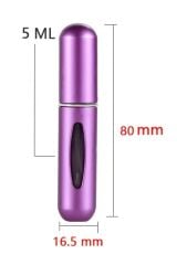 5 Adet Parfüm Şişesi Cep Boy Boş Parfüm Şişesinden Dolabilir Atomizer 5 Adet