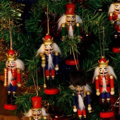 Renkli 6lı Kurşun Asker Fındıkkıran Tahta Adam Asker Retro Ahşap Adam Süs