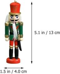 Renkli 6lı Kurşun Asker Fındıkkıran Tahta Adam Asker Retro Ahşap Adam Süs