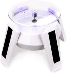 Dönen Vitrin Teşhir Sergi Standı Saat Takı Kolye Ürün Sunumu Dönen Işıklı Solar Stand