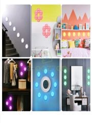 6'lı Dokunmatik & Uzaktan Kumandalı 16 Renk 4 Mod Kablosuz Pilli Spot Aydınlatma