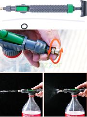 2 Fonksiyonlu Universal Pet Şişe Uyumlu Basınçlı Su Püskürtme Manuel Pompa Aparatı