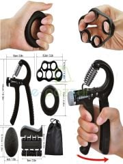 5 Parça Parmak El Bilek Kas Güçlendirici Kondisyon Egzersiz Seti Lbs Ayarlı