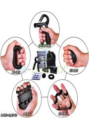 5 Parça Parmak El Bilek Kas Güçlendirici Kondisyon Egzersiz Seti Lbs Ayarlı