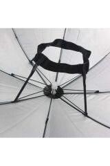 2 Adet Beyaz Lastikli Plaj Yazlık Kafa Şemsiyesi Güneşlik Şapka Şemsiye Beyaz 2 Adet Şemsiye