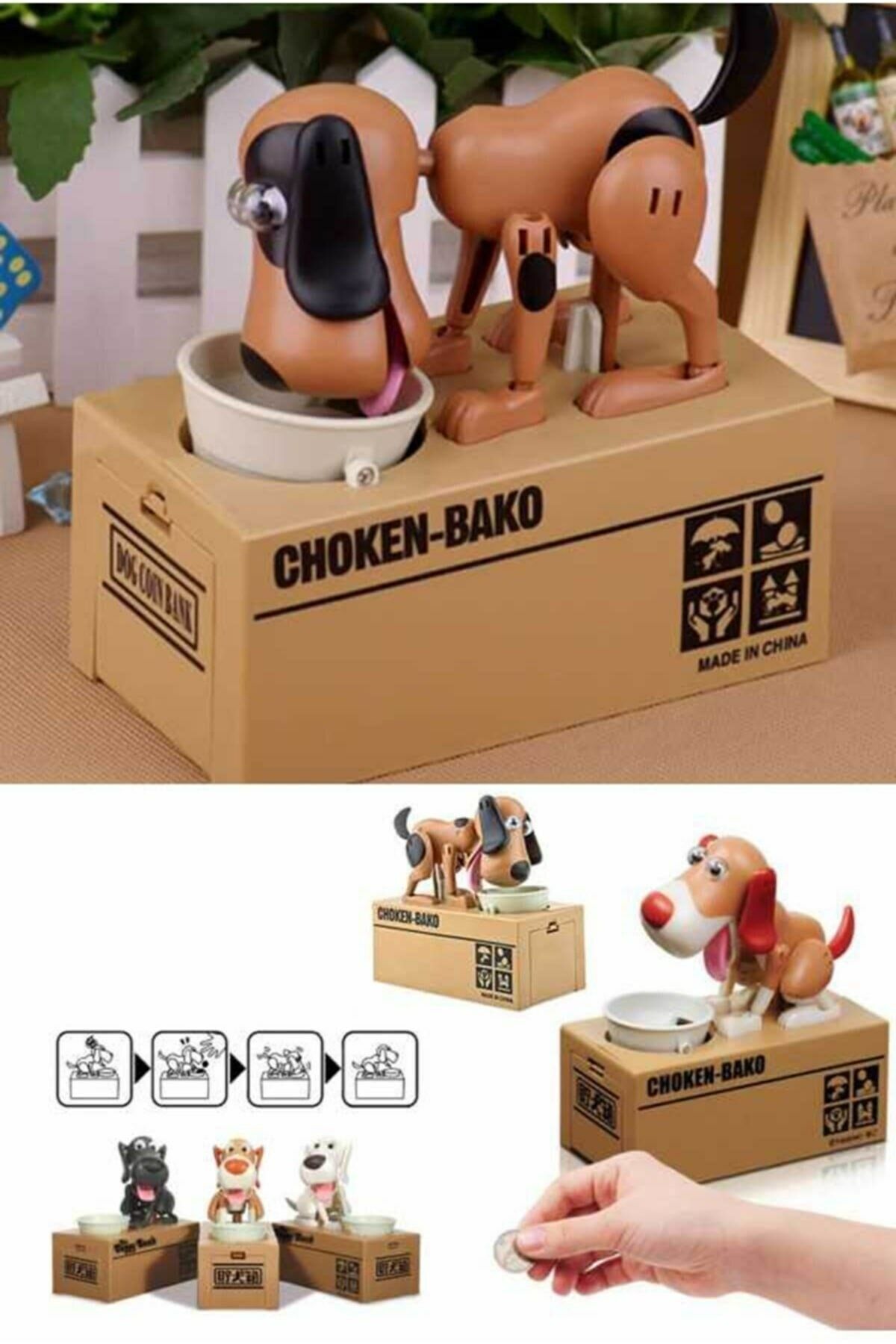 Hediyelik Köpek Kumbara Para Yiyen Yutan Köpek Kumbara Pilli Kumbara Renkli Hediyelik Kumbara