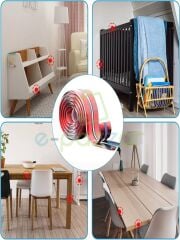 2 Metre Şeffaf Silikon Kendinden Yapışkanlı Slim Bebek Çoçuk Masa Mobilya Beşik Kapı Kenar Koruyucu