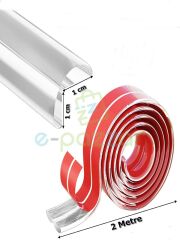 2 Metre Şeffaf Silikon Kendinden Yapışkanlı Slim Bebek Çoçuk Masa Mobilya Beşik Kapı Kenar Koruyucu