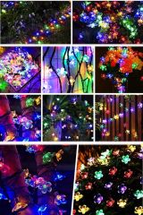 Solar Güneş Enerjili Çiçek Papatya Led 8 Mod Renkli Dekorasyon Bahçe Teras Aydınlatması