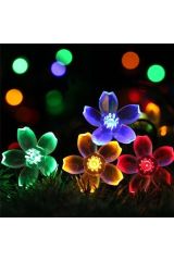 Solar Güneş Enerjili Çiçek Papatya Led 8 Mod Renkli Dekorasyon Bahçe Teras Aydınlatması