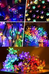 Solar Güneş Enerjili Çiçek Papatya Led 8 Mod Renkli Dekorasyon Bahçe Teras Aydınlatması