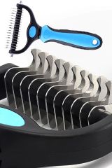 Çift Taraflı Metal Dişli Tarak Kedi Köpek Bakım Kıtık Tüy Topak Açıcı Tarak