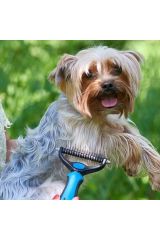 Çift Taraflı Metal Dişli Tarak Kedi Köpek Bakım Kıtık Tüy Topak Açıcı Tarak