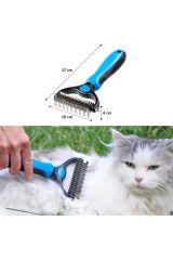Çift Taraflı Metal Dişli Tarak Kedi Köpek Bakım Kıtık Tüy Topak Açıcı Tarak