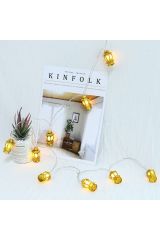Kandil Fener 20li Led Işık Zinciri Mini Gaz Lambası Fener Işığı Fişli Dekor Işık