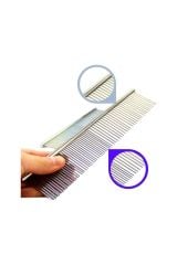 Metal 2 li Köpek Tarağı Pet Kıtık Keçe Açıcı Pire Tımar Tarağı 2 li Kuaför Tarak Seti