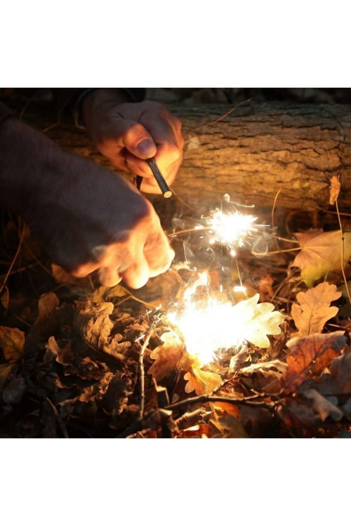 Kamp Çakmağı Magnezyum Çakmak Taşı Ateş Başlatıcı Kit Düdük Hediyeli