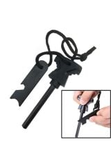 Kamp Çakmağı Magnezyum Çakmak Taşı Ateş Başlatıcı Kit Düdük Hediyeli