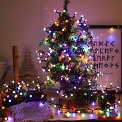 Çelenk Led Dış Ve İç Mekan Renkli 8 Fonksiyon 4 Metre 200 led  Fişli Garland Dekor Süsleme Işığı
