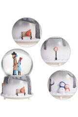 Sevgili Kış Temalı Kar Küresi Işıklı Müzikli Püskürtmeli Kar Küresi Büyük Boy