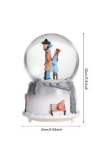 Sevgili Kış Temalı Kar Küresi Işıklı Müzikli Püskürtmeli Kar Küresi Büyük Boy