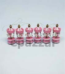 12li Pembe Ahşap Mini Atlı Karınca Nostaljik El Yapımı Dekoratif Hediyelik Atlı Karınca 12li Süs