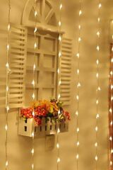 Şelale Akar Perde Led Işık Dekor Süsleme 8  Mod Fişli Animasyonlu Süsleme Günışığı 3*2 Metre