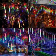 10lu Kayan Meteor Led Işık Renkli Bahçe Ev Dekor Süsleme Kayan Işıklar