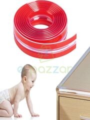 2 Metre Şeffaf Silikon Kendinden Yapışkanlı Slim Bebek Çoçuk Masa Mobilya Beşik Kapı Kenar Koruyucu