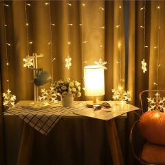 12 Saçaklı Kartanesi Perde Led Işık 8 Mod Fişli Yılbaşı Organizasyon Konsept Süsleme Günışığı