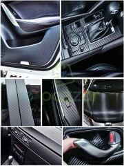 2 Mt X 50 Cm Premium 3D Dokulu Karbon Fiber Araba Motor Mobilya Kendinden Yapışkanlı Kaplama Folyosu