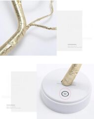 Işıklı Ağaç İnci Led Dekoratif  Masa Üstü Işıklı Ağaç Usb Ve Pilli
